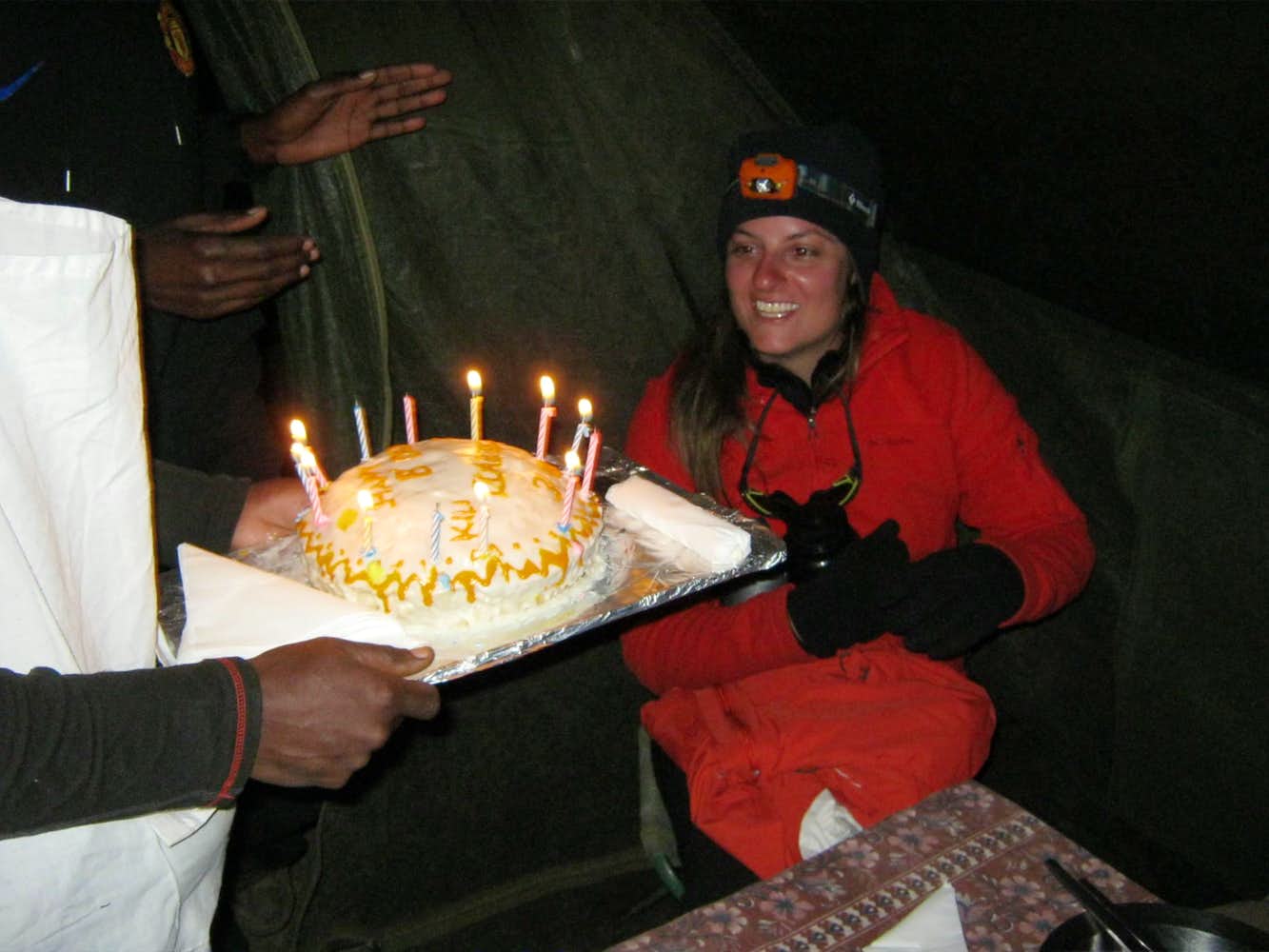birthday cake on Kilimanjaro