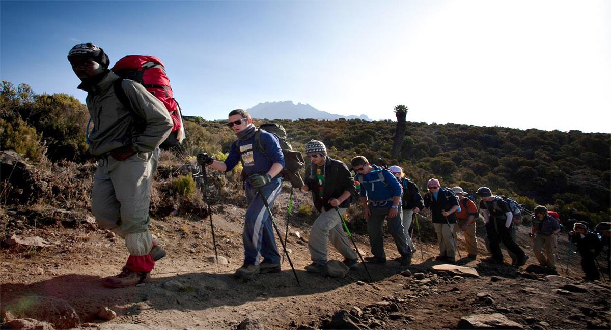 university students on Kilimanjaro